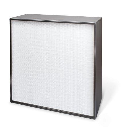 FILTRO DE AIRE HEPA MARCO CHAPA ACERO GALVANIZADO (CON JUNTA A UN LADO Y SIN PROTECCIÓN) ,PLIEGUE DE 200 MM FIBRA DE VÍDRIO H11