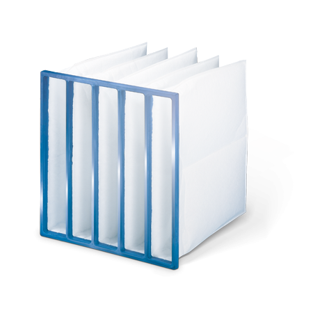 FILTRO DE AIRE 3 BOLSAS MARCO POLIURETANO G4 FIBRAS DE POLIÉSTER.